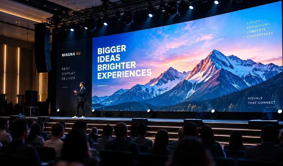 LED wall on a conference stage